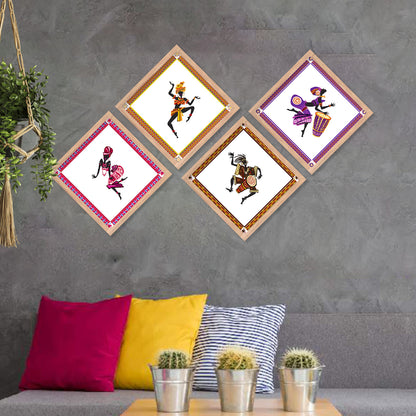 African Tribal Art Framed Print Combo for Home Living Room Office Wall Decor