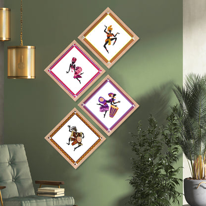 African Tribal Art Framed Print Combo for Home Living Room Office Wall Decor