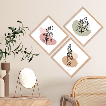 Nature Inspired Minimal Art Set of Home Living Room Bedroom Office Wall decor