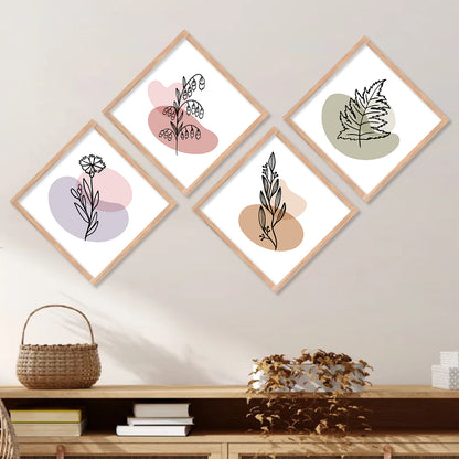 Nature Inspired Minimal Art Set of Home Living Room Bedroom Office Wall decor