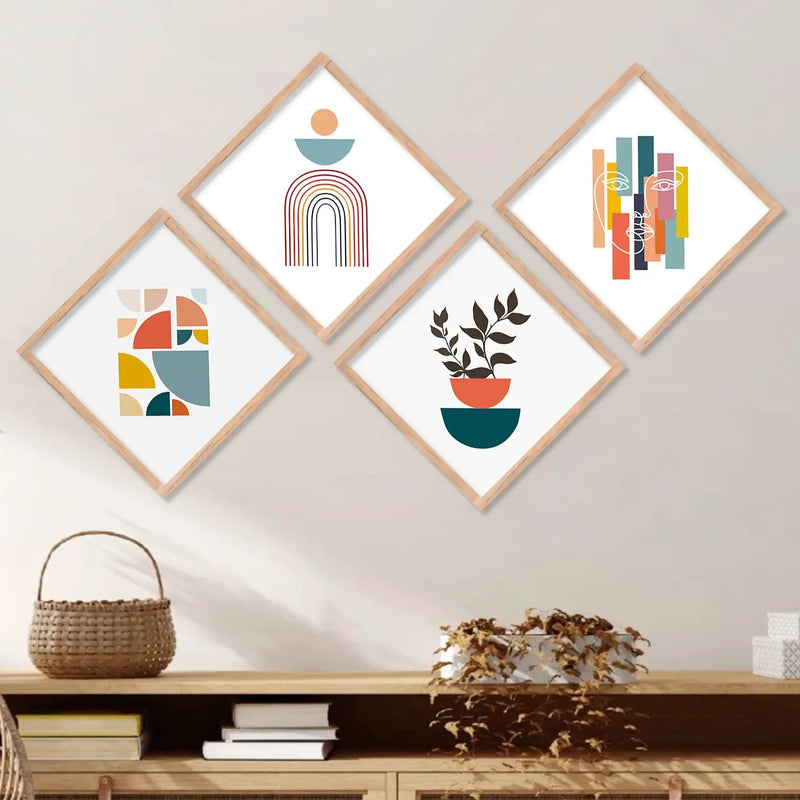 Nature Inspired Minimal Art Set of Home Living Room Bedroom Office Wall decor