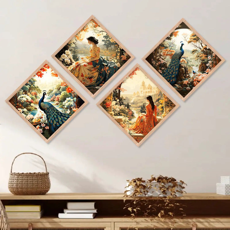 Nature Inspired Vibrant Art Prints Set of Home Living Room Bedroom Office Wall decor