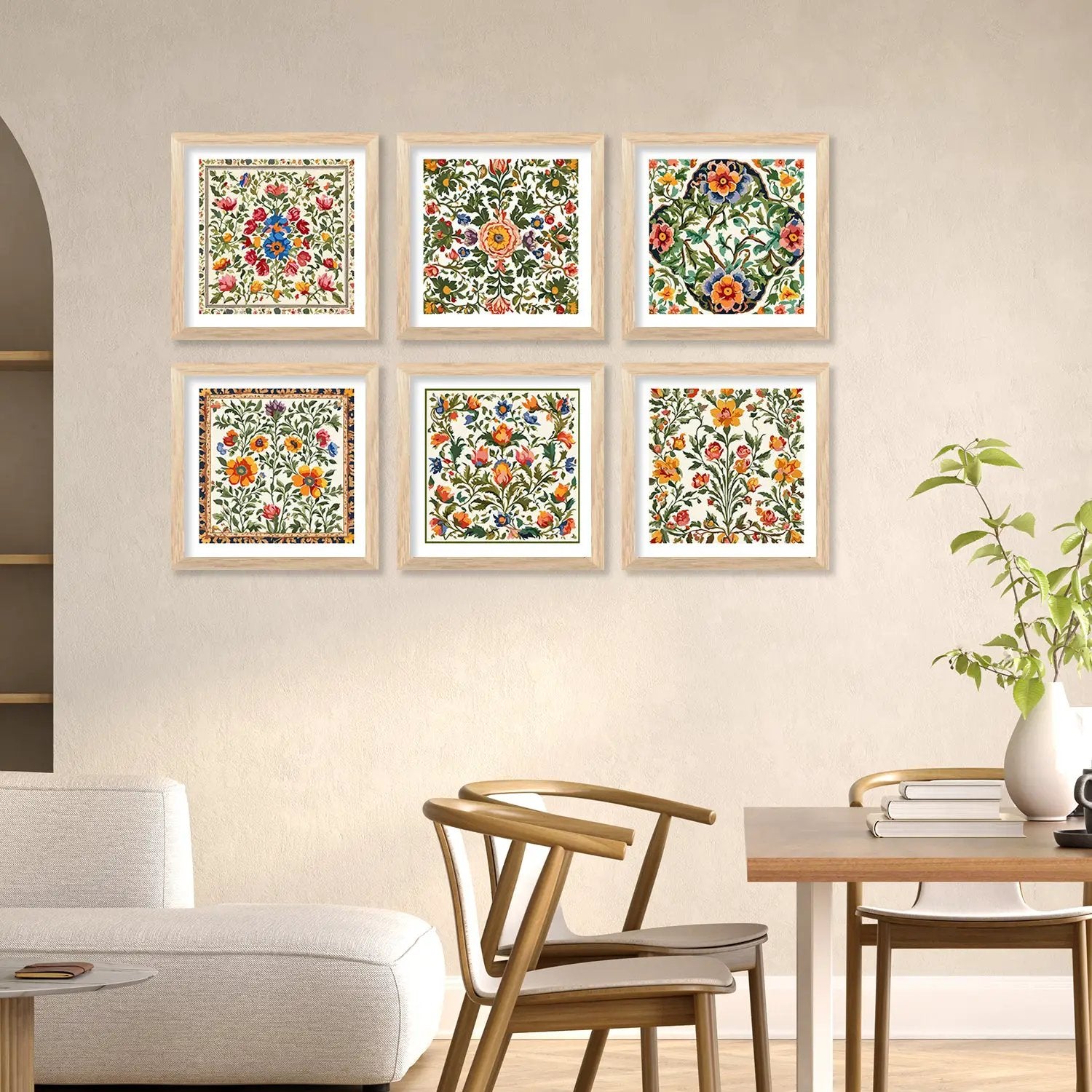 Traditional Indian Madhubani Art Prints with Frame for Living Room Bed ...
