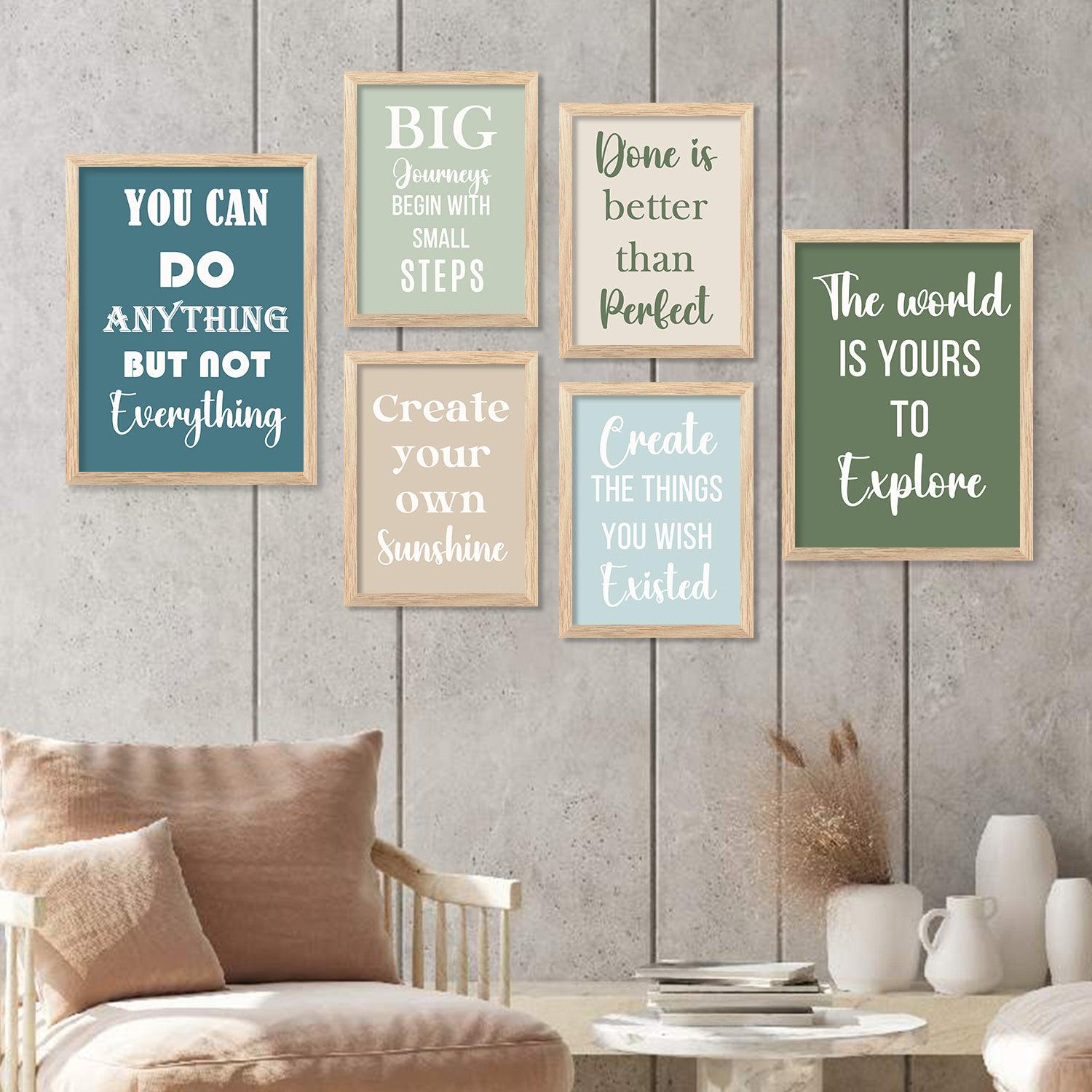 Motivational Quotes Framed Poster for Living Room Bedroom Home and Off ...