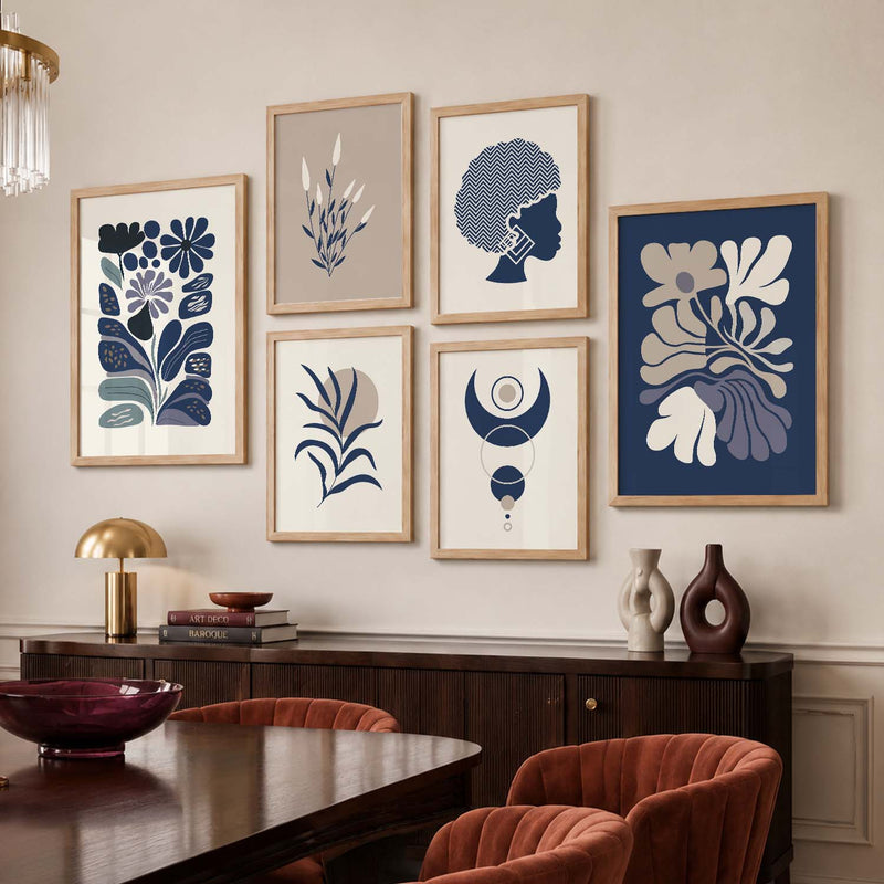 Botanical Soft Wall Art Set of 6 Framed Prints
