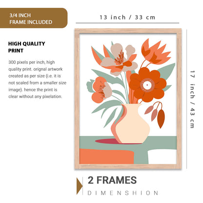 Floral Wall Art Set of 6 Framed Prints