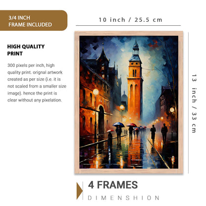 Modern Art Prints with Frame for Living Room Bedroom Home and Office Wall Decor Set of 6