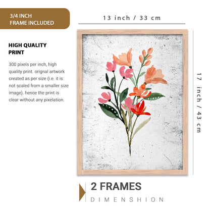 Nature Inspired Art Prints with Frame for Living Room Bedroom Home and Office Wall Decor Set of 6