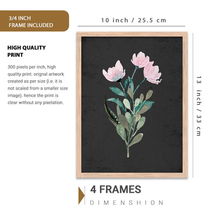 Nature Inspired Art Prints with Frame for Living Room Bedroom Home and Office Wall Decor Set of 6