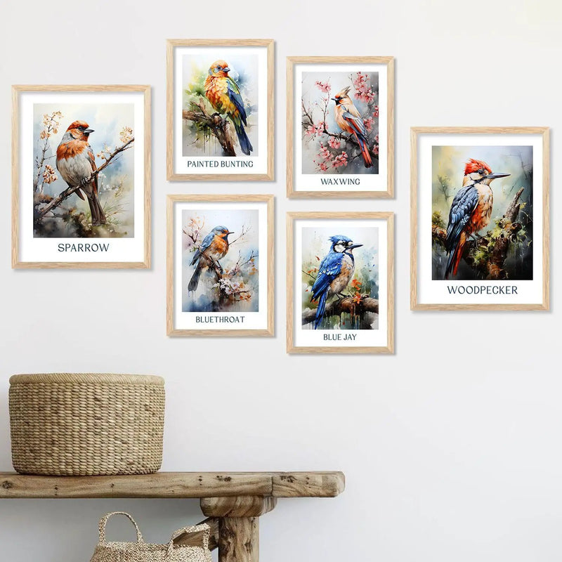 Nature Inspired Art Prints with Frame for Living Room Bedroom Home and Office Wall Decor Set of 6