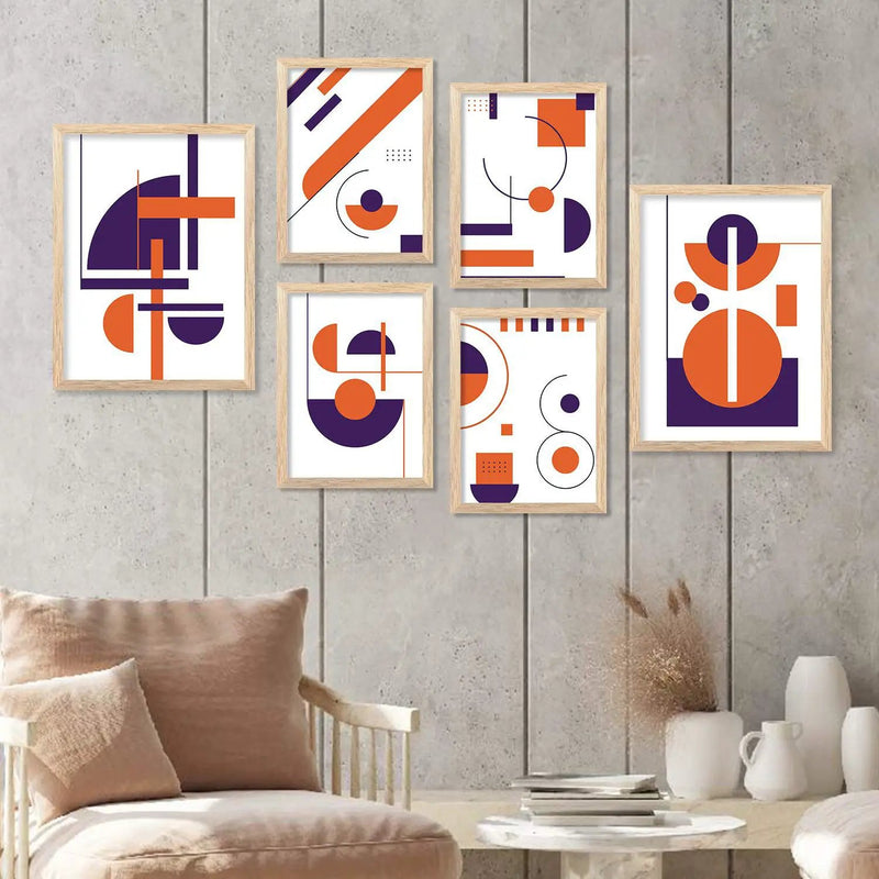 Boho Framed Wall Art Prints | Set of 6 | Home Decor
