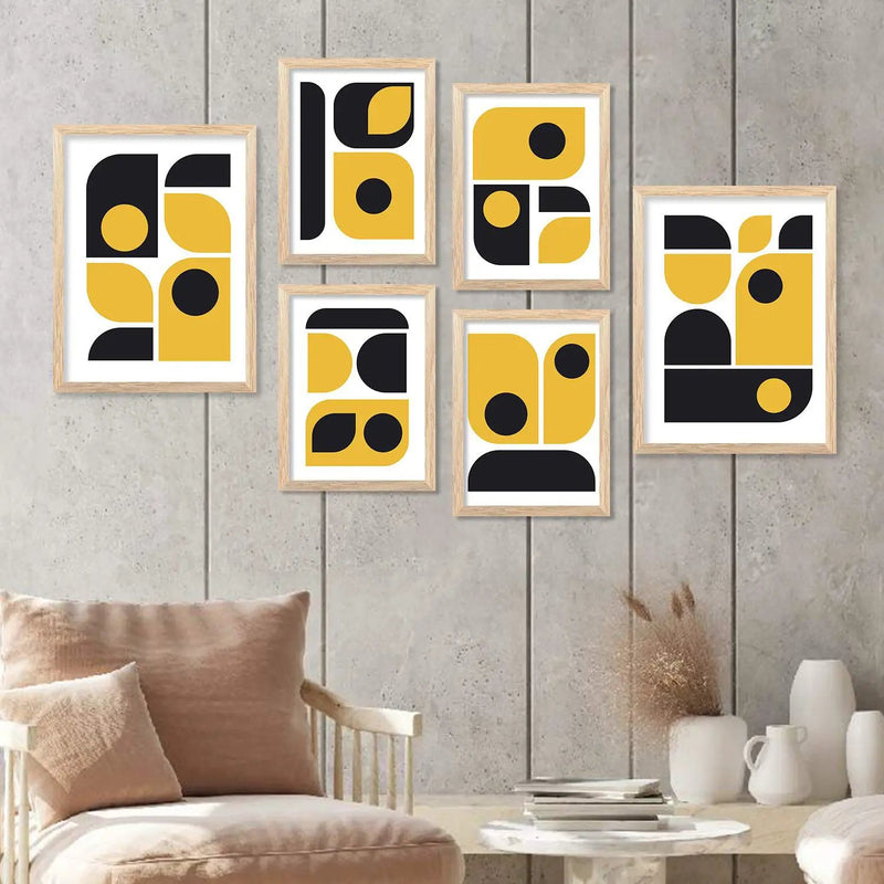 Boho Framed Wall Art Prints | Set of 6 | Home Decor