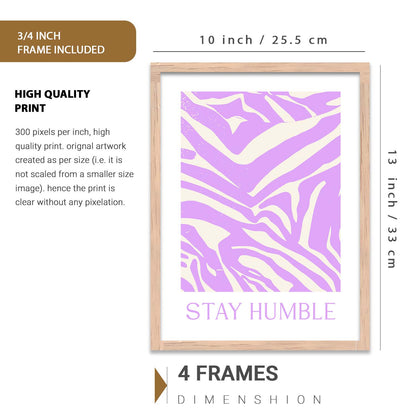 Abstract Boho Wall Art Set of 6 Framed Prints