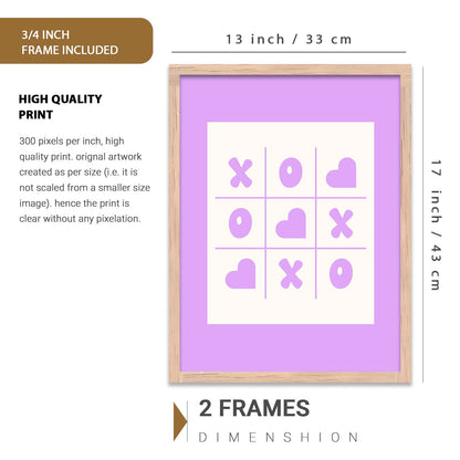 Abstract Boho Wall Art Set of 6 Framed Prints