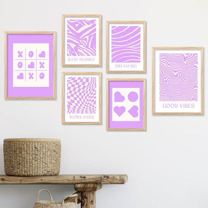 Modern Boho Art Prints with Frame for Living Room Bedroom Home and Office Wall Decor Set of 6