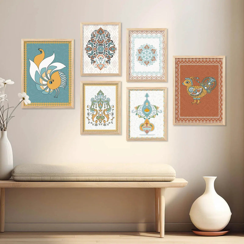 Gond Wall Art Poster With Frame For Home And Wall Decor
