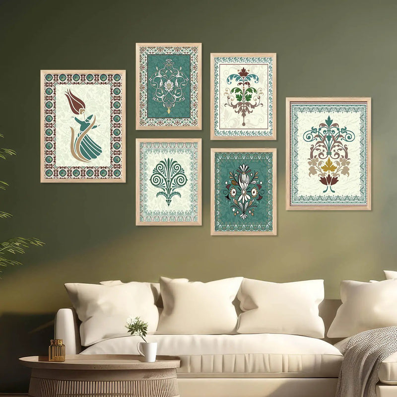 Traditional Wall Art Poster With Frame For Home And Wall Decor