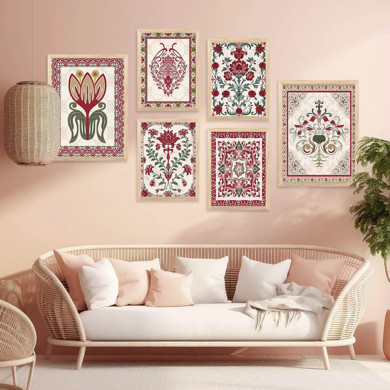 Madhubani Wall Art Poster With Frame For Home And Wall Decor