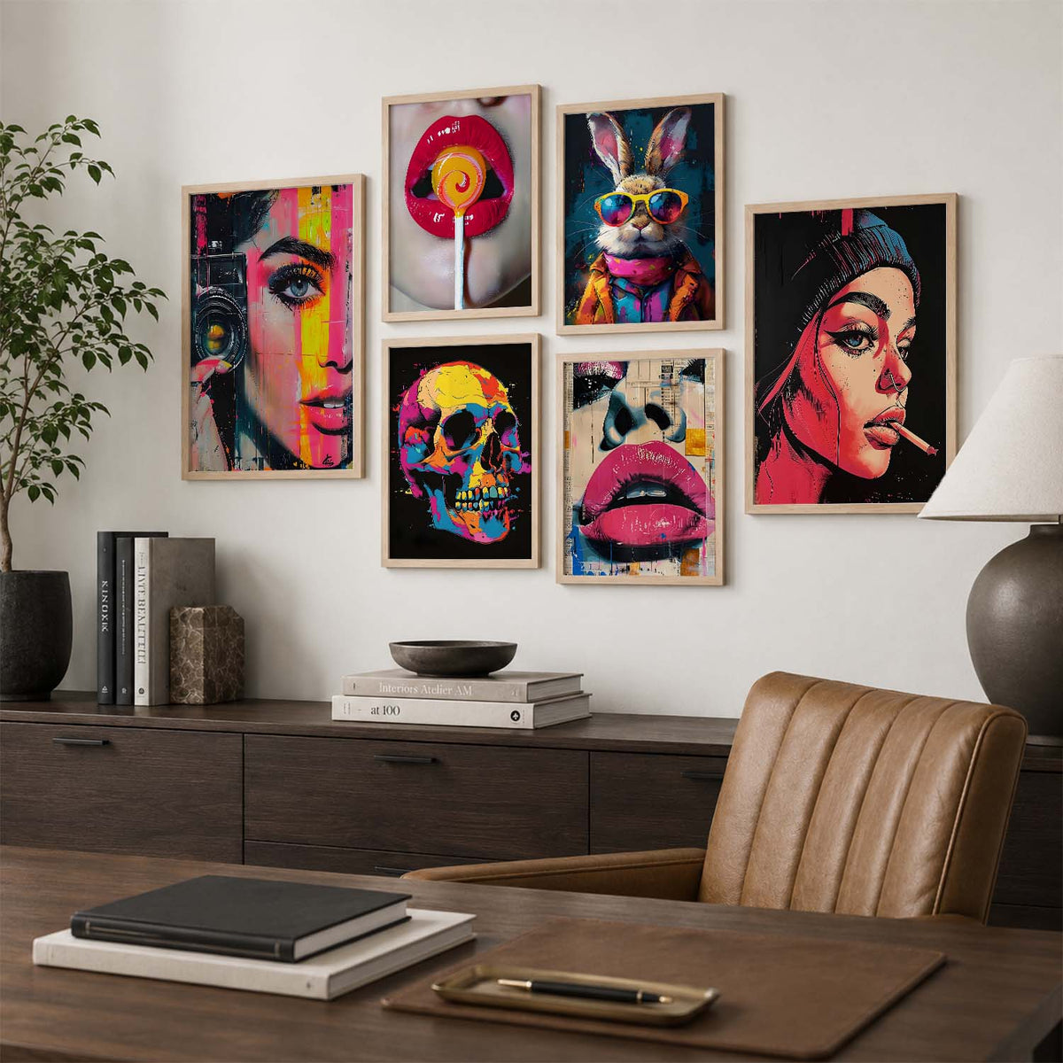 Modern Wall Art Poster With Frame For Home And Wall Decor