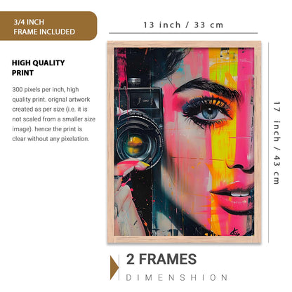 Modern Wall Art Poster With Frame For Home And Wall Decor