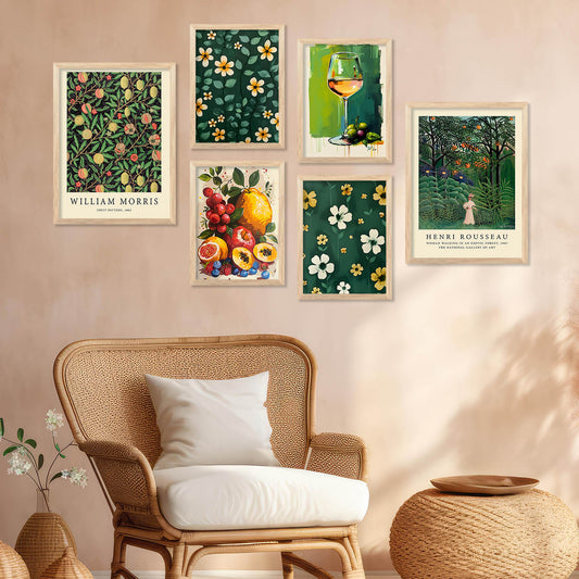 Floral Wall Art Poster With Frame For Home And Wall Decor