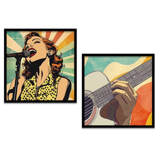 Music   Wall Art Paintings  with Frame for Wall Decor
