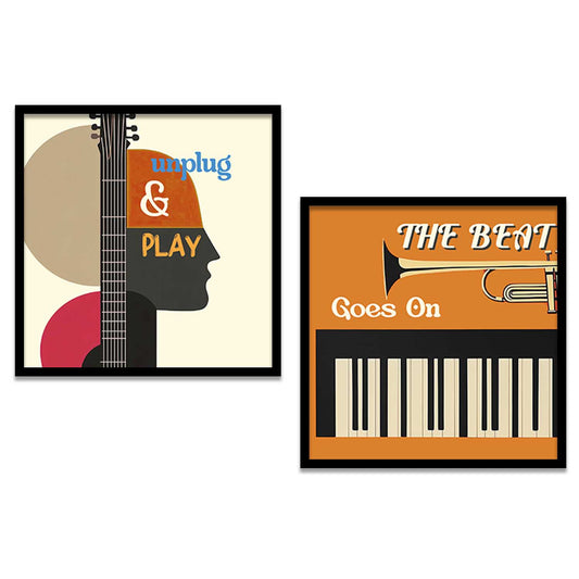 Music Wall Art Paintings  with Frame for Wall Decor