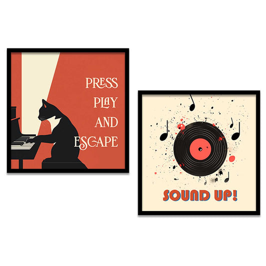 Music  Wall Art Paintings  with Frame for Wall Decor