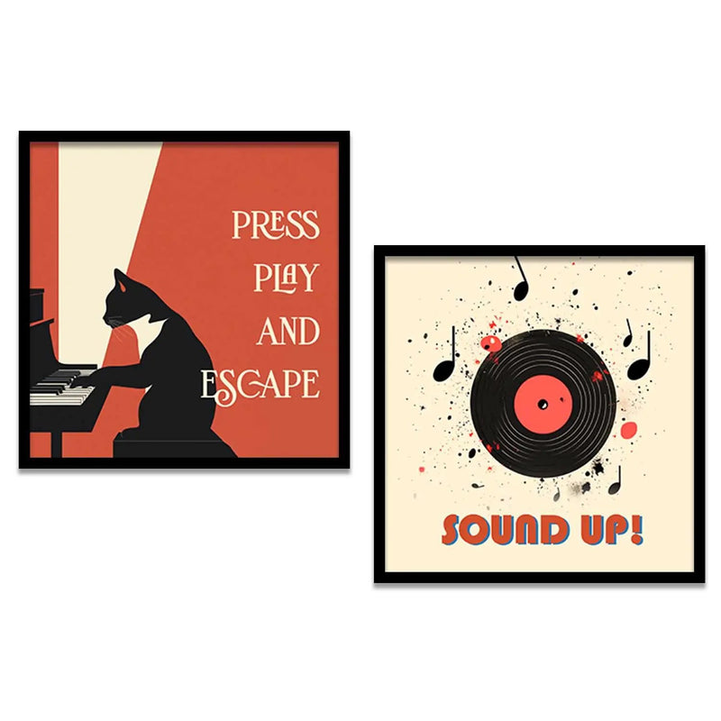 Music  Wall Art Paintings  with Frame for Wall Decor