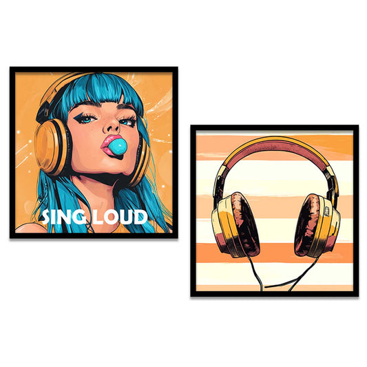 Music  Wall  Art Paintings  with Frame for Wall Decor