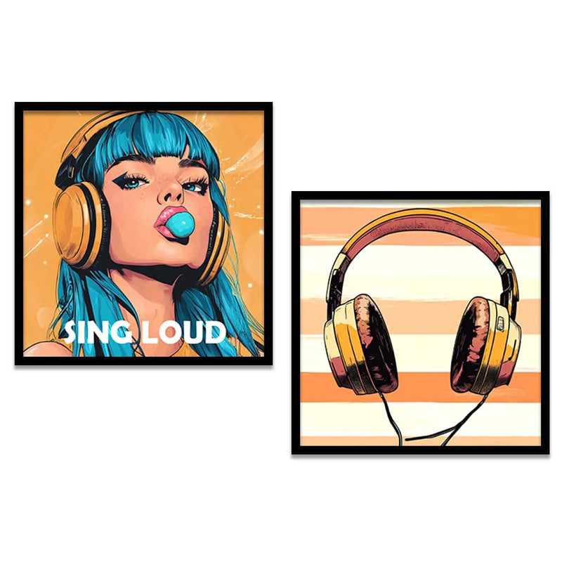 Music  Wall  Art Paintings  with Frame for Wall Decor