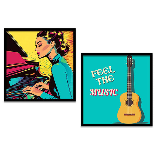 Music  Wall  Art Paintings  with Frame for Wall Decor