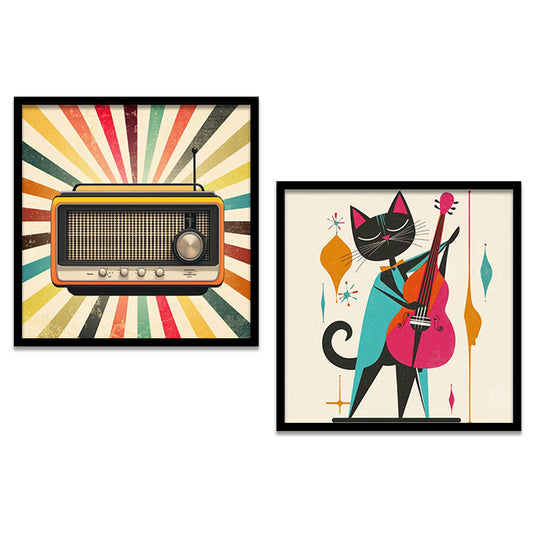 Music  Wall Art Paintings  with Frame for Wall Decor