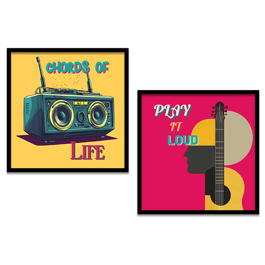 Music Wall Art Paintings  with Frame for Wall Decor