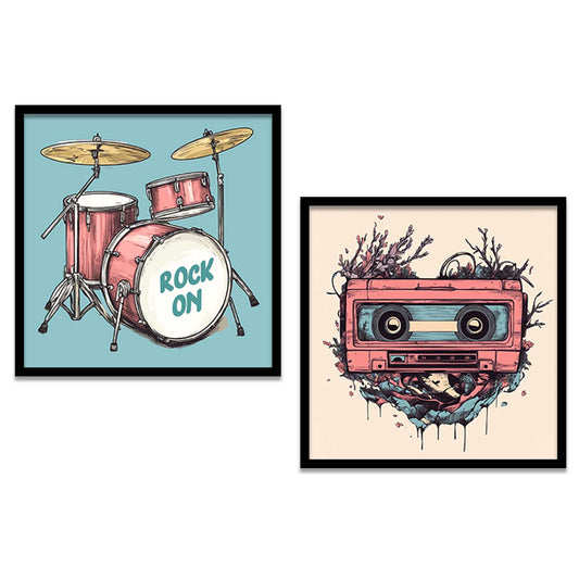 Music  Wall Art Paintings  with Frame for Wall Decor