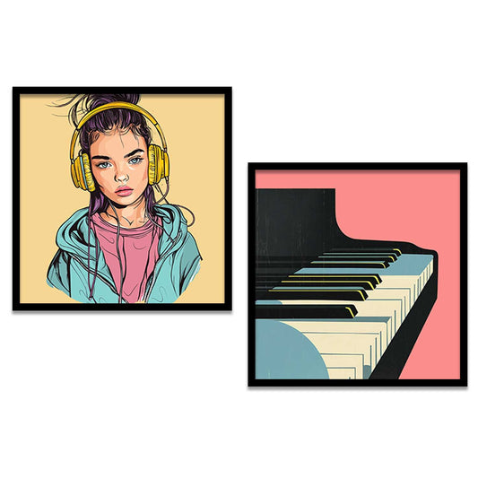 Music  Wall  Art Paintings  with Frame for Wall Decor