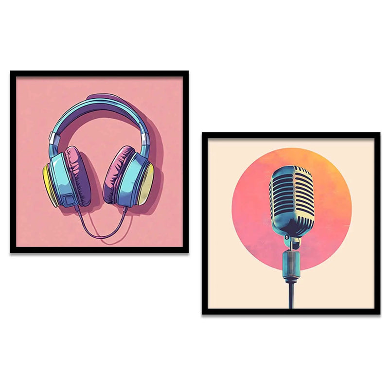 Music  Wall  Art Paintings  with Frame for Wall Decor