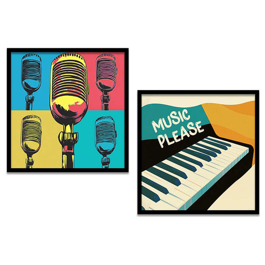 Music Wall  Art Paintings  with Frame for Wall Decor