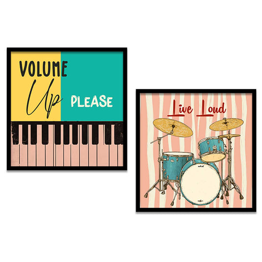 Music  Wall Art Paintings  with Frame for Wall Decor