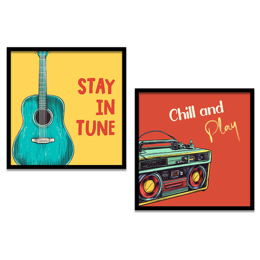 Music  Wall Art Paintings  with Frame for Wall Decor