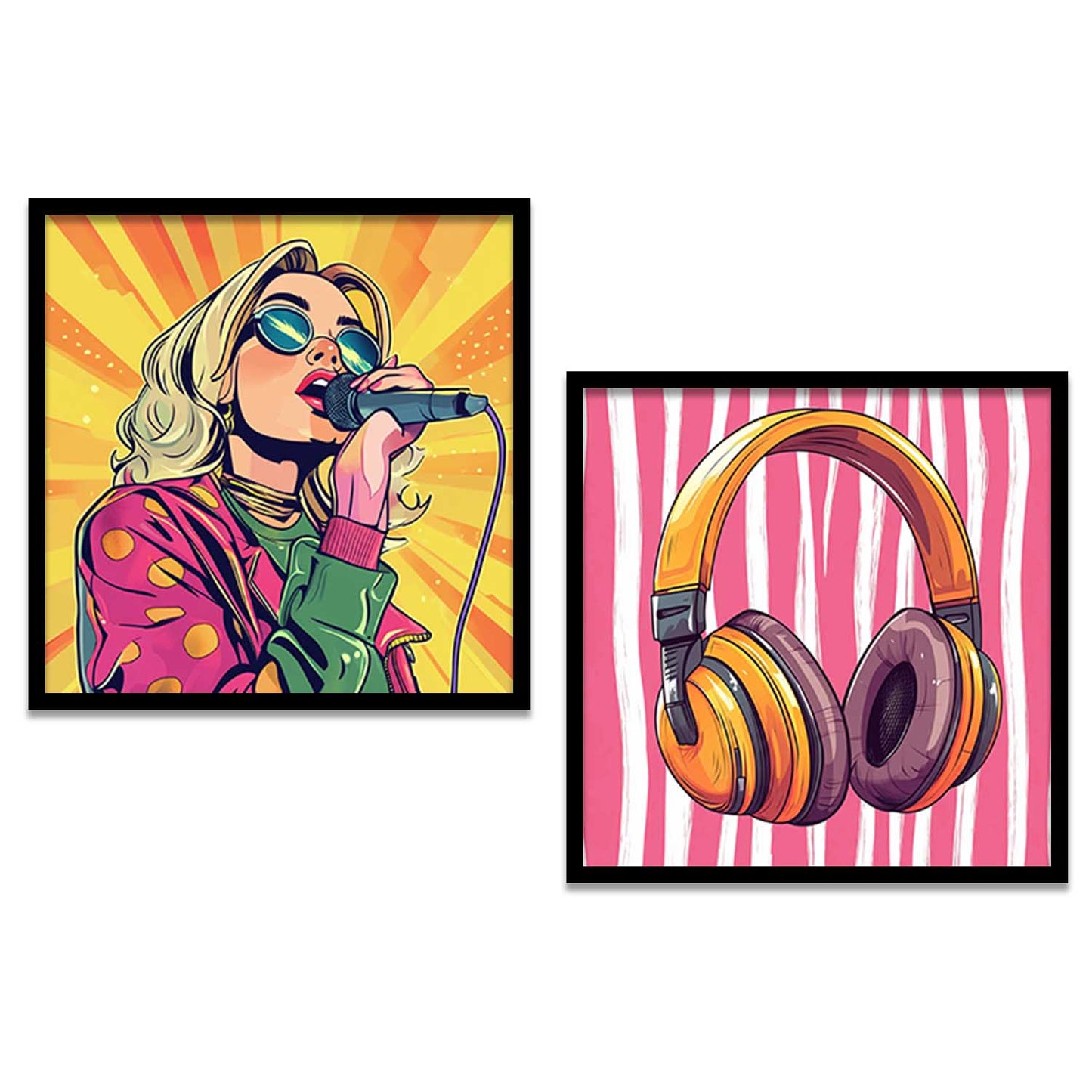 Music  Wall  Art Paintings  with Frame for Wall Decor