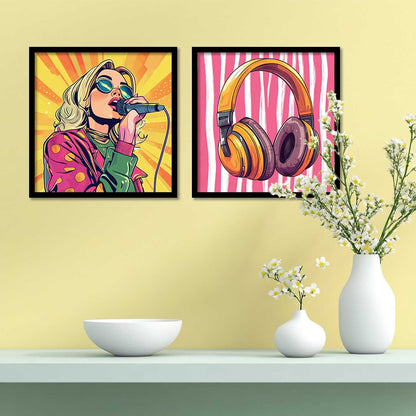 Music  Wall  Art Paintings  with Frame for Wall Decor