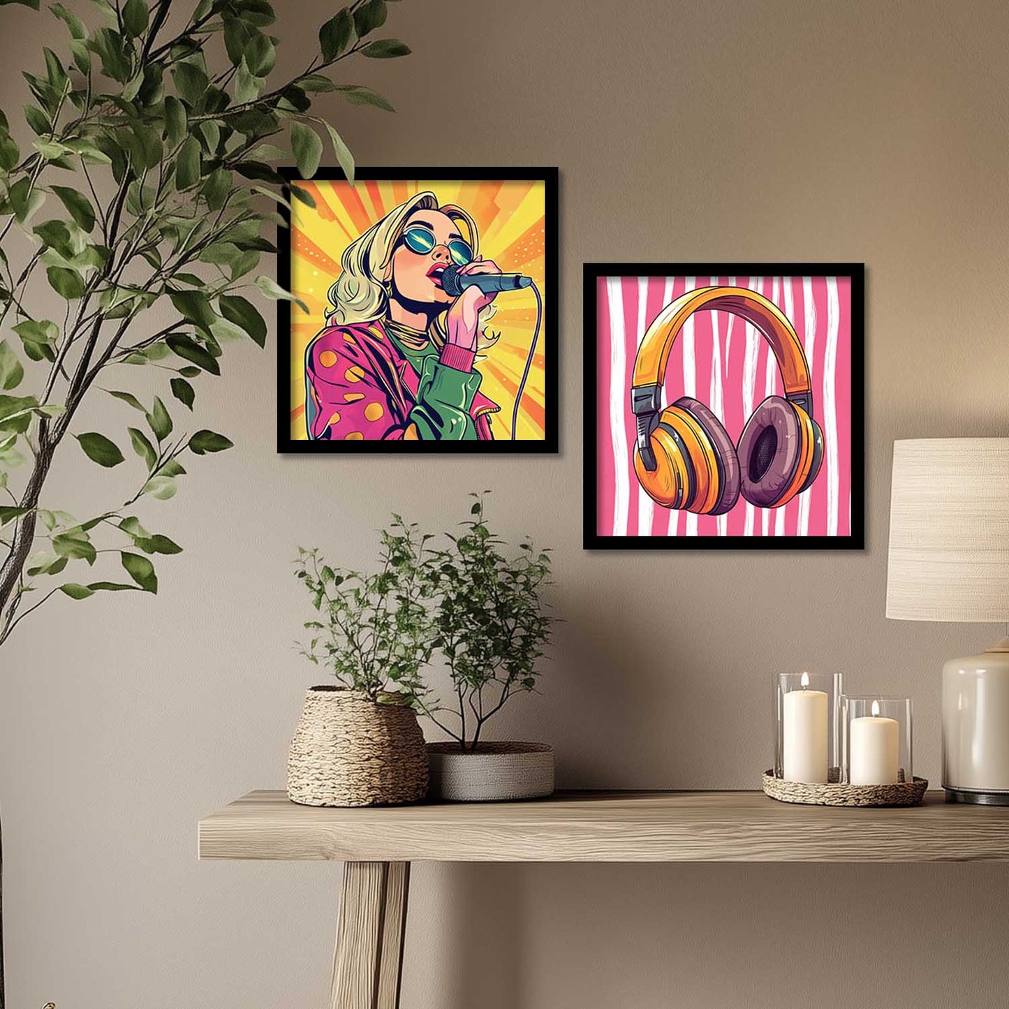 Music  Wall  Art Paintings  with Frame for Wall Decor