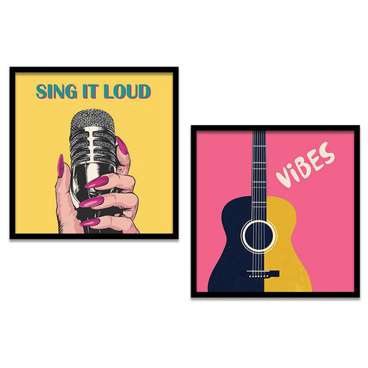 Music  Wall  Art Paintings  with Frame for Wall Decor