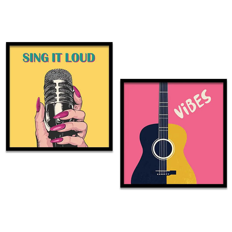 Music  Wall  Art Paintings  with Frame for Wall Decor