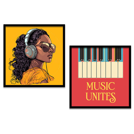 Music Wall  Art Paintings  with Frame for Wall Decor