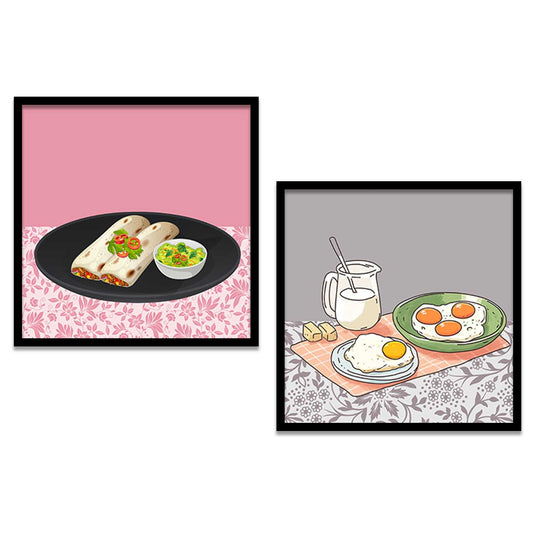 Restaurant  Wall  Art Paintings  with Frame for Wall Decor