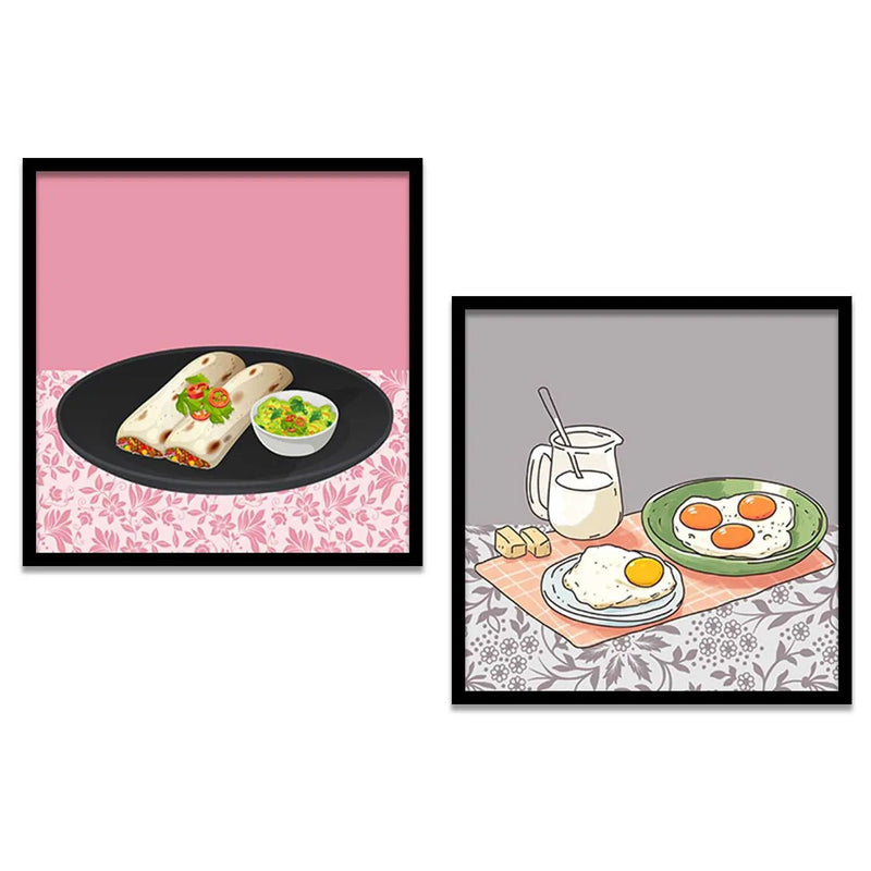 Restaurant  Wall  Art Paintings  with Frame for Wall Decor