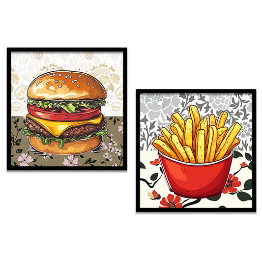 Restaurant  Wall  Art Paintings  with Frame for Wall Decor