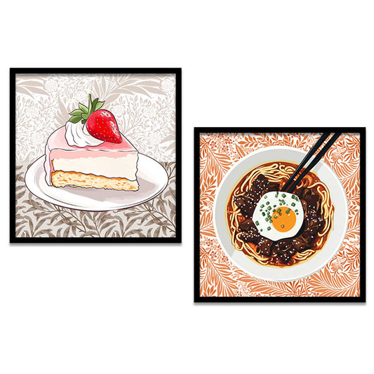 Restaurant Wall   Art Paintings  with Frame for Wall Decor